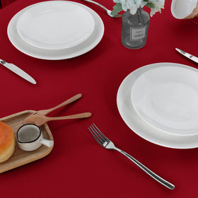 Sancua two-pack tablecloths folded neatly in storage