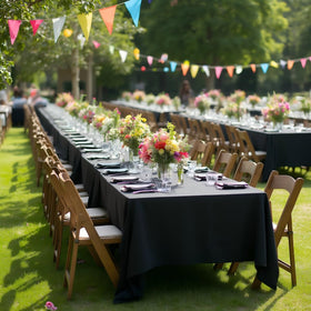 Sancua washable polyester tablecloth, ideal for events and reuse