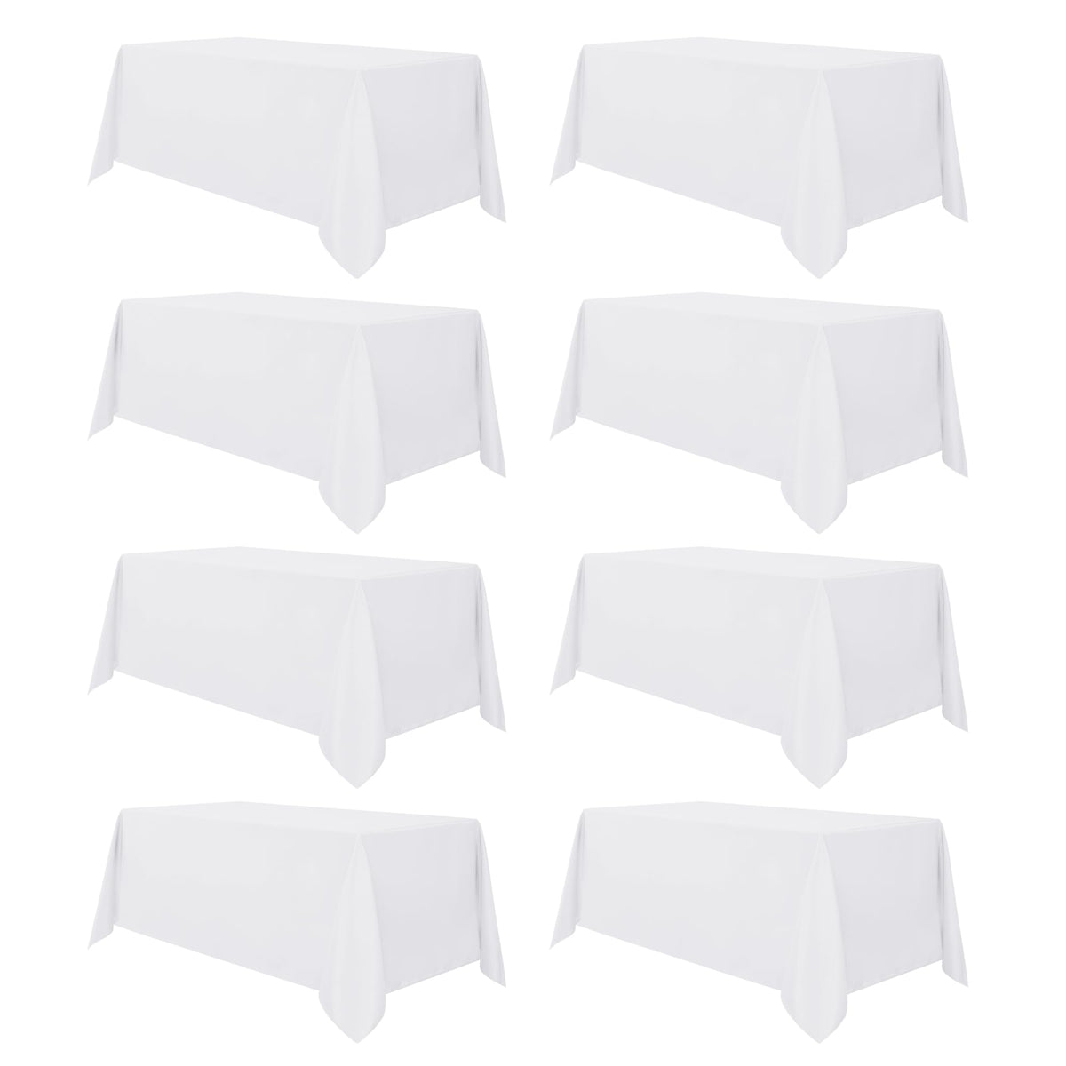Sancua white tablecloth 90x132 on a dining table for a clean banquet look