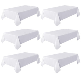 Sancua white tablecloth easy care for busy households.