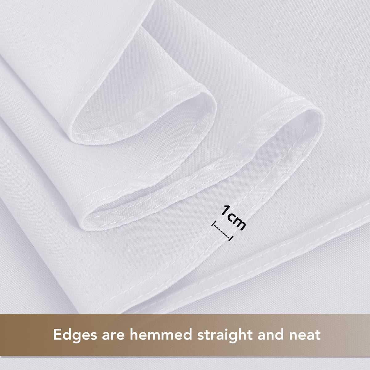 Sancua white rectangle tablecloth texture closeup highlighting quality fabric