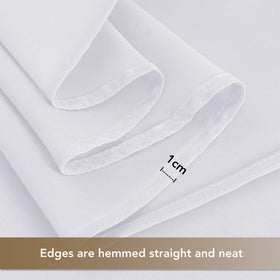 Sancua white rectangle tablecloth texture closeup highlighting quality fabric