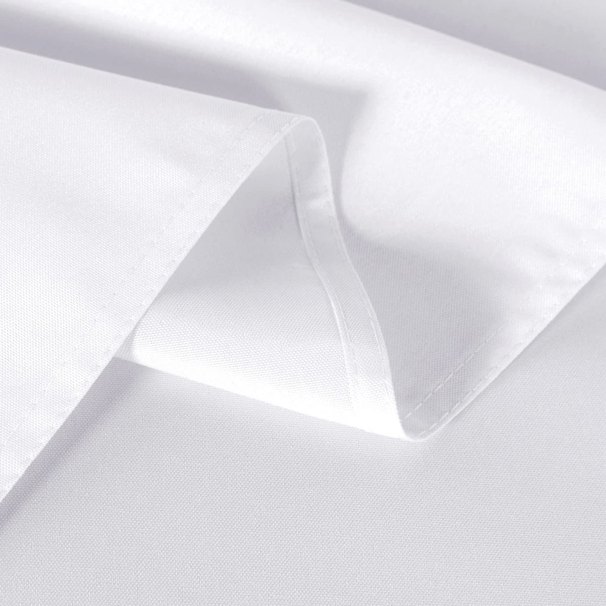Sancua white tablecloth wrinkle-free finish after ironing demonstration