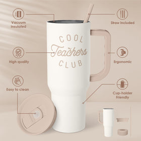 SANDJEST insulated stainless steel 40oz tumbler maintains hot or cold beverages
