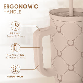 SANDJEST 40oz travel mug ideal for extended outings.