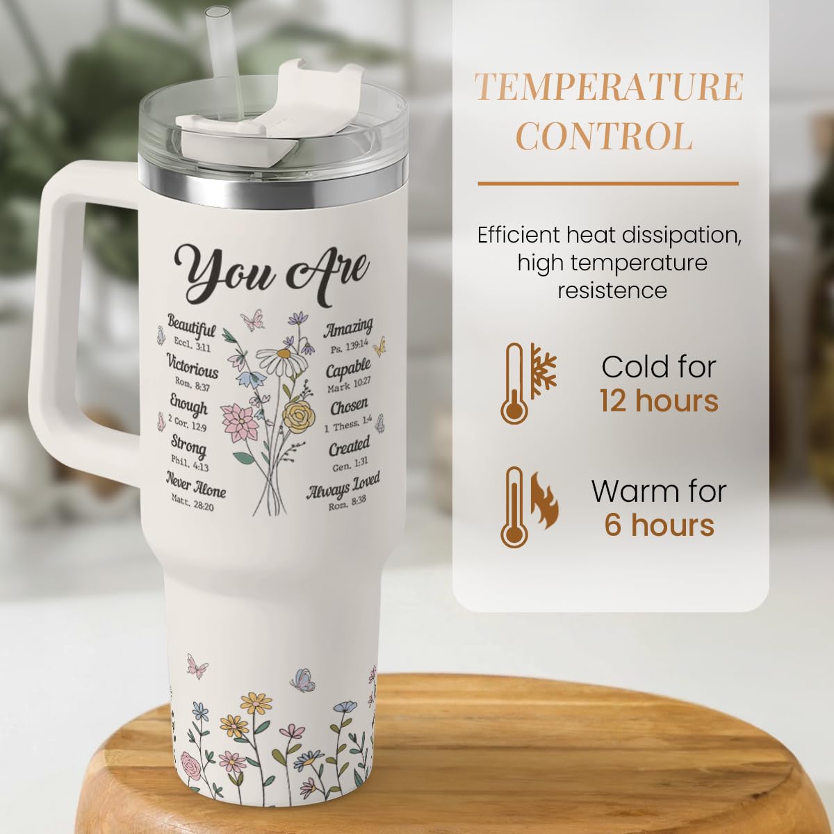 SANDJEST 40oz tumbler gift-design suitable for Mother's Day or a thoughtful present.