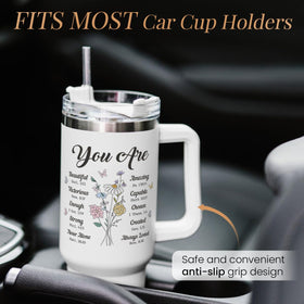 SANDJEST 40oz tumbler with multiple designs to match personal taste.