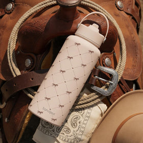 SANDJEST backpack compatible bottle slides into backpacks and cages.
