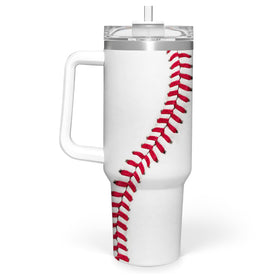 SANDJEST baseball tumbler with handle for easy portable hydration on the go