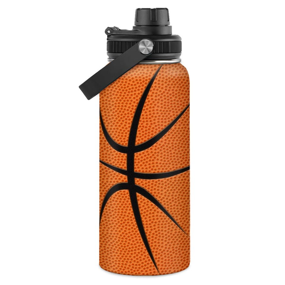 SANDJEST basketball bottle 32oz insulated close-up view highlights durability