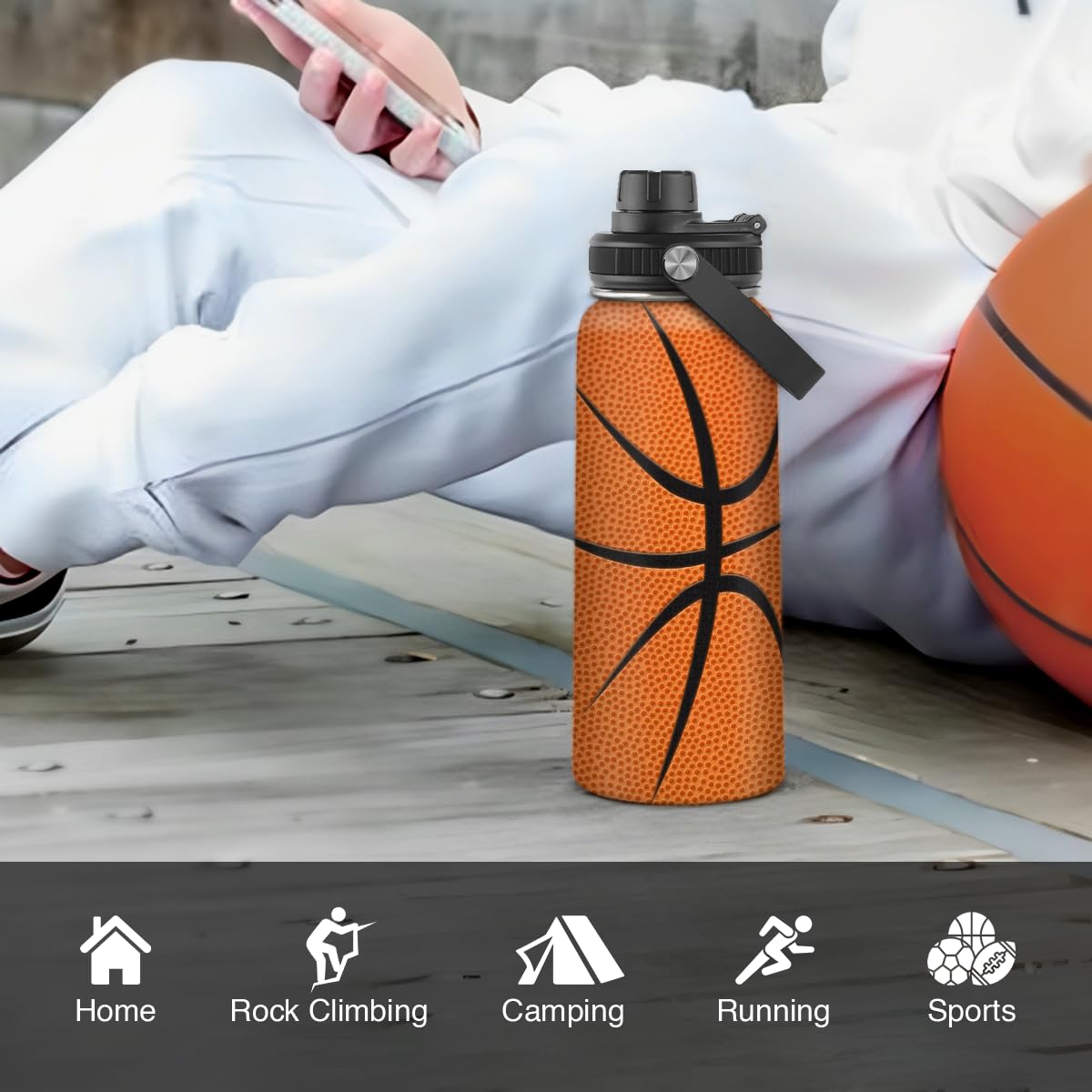 SANDJEST basketball bottle gift-ready packaging makes a thoughtful basketball fan present