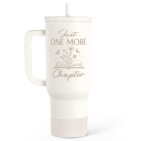 SANDJEST book-lover-tumbler-handle keeps drinks hot or cold on the go.