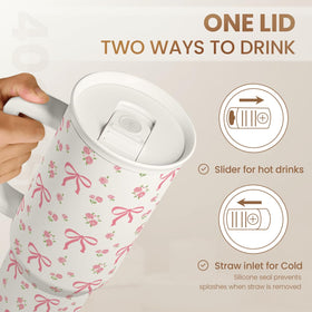 SandJest Bow tumbler comfortable handle eases carrying anywhere