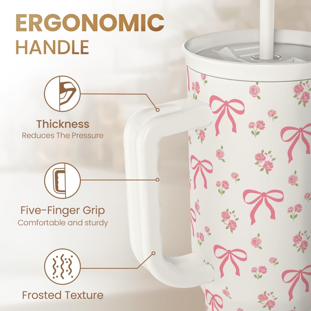 SandJest Bow tumbler double-wall stainless steel keeps drinks hot or cold