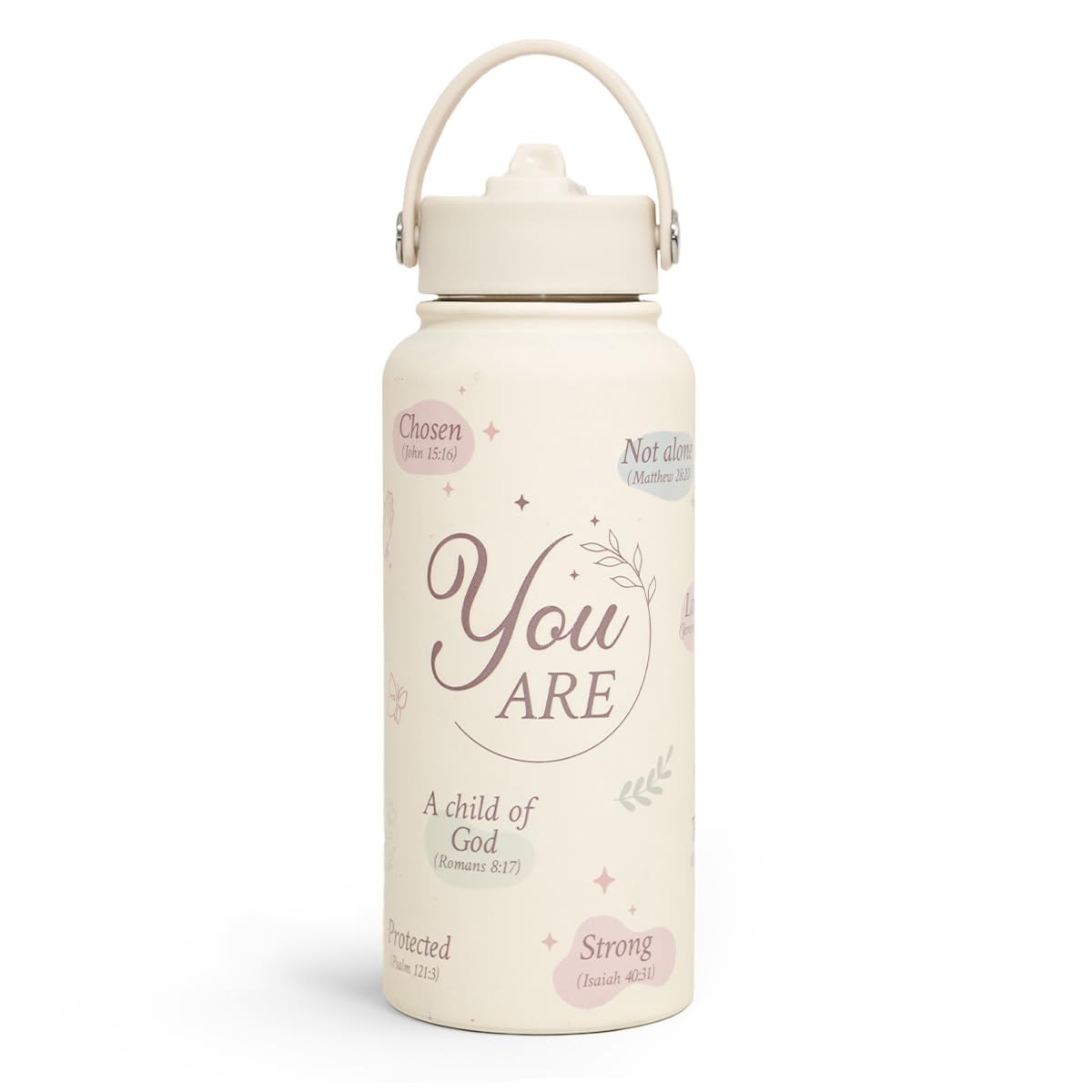 SANDJEST Christian 32oz water bottle with inspirational design for daily use