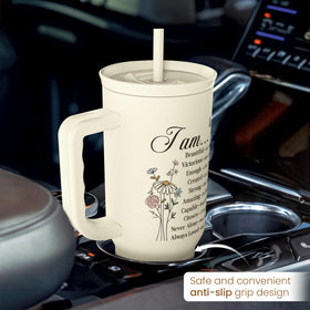 SANDJEST Christian gift idea tumbler, perfect for Christmas or birthdays.