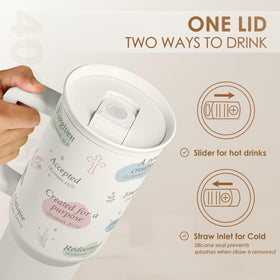 SANDJEST inspiration tumbler design highlights faith-inspired motif for everyday motivation.