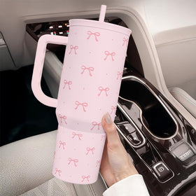 SANDJEST Coquette Bow tumbler gift packaging suggests thoughtful present