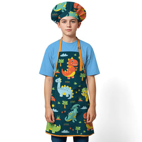 SANDJEST Dinosaur Kid Chef Hat included for complete pretend-play kitchen