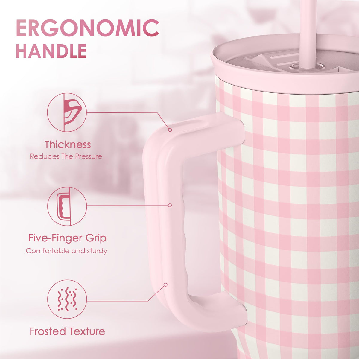 SANDJEST double-walled stainless steel 40oz keeps drinks cold or hot during daily routines.