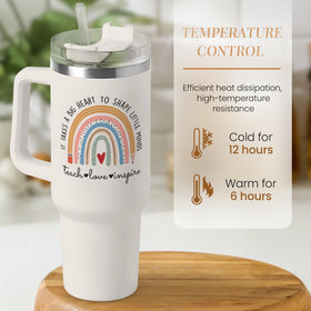 SANDJEST durable 40oz tumbler is easy to carry and use everywhere.