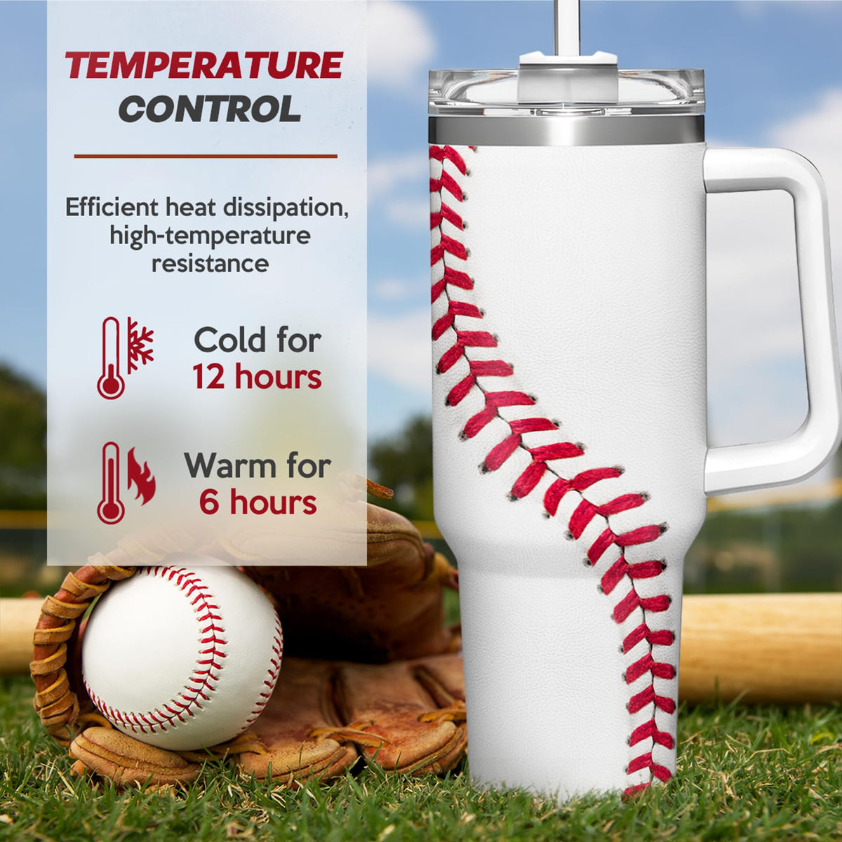 SANDJEST gift-ready baseball tumbler design ideal for sports fans and teammates