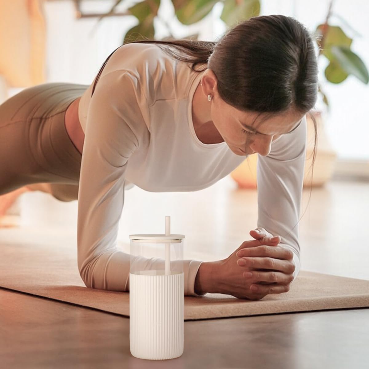 SANDJEST gift-ready cream tumbler for birthdays or holidays.