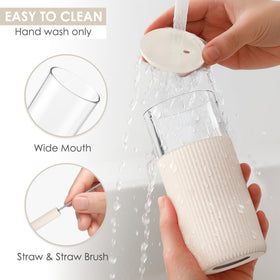 SANDJEST wide-mouth design makes filling and cleaning easy.