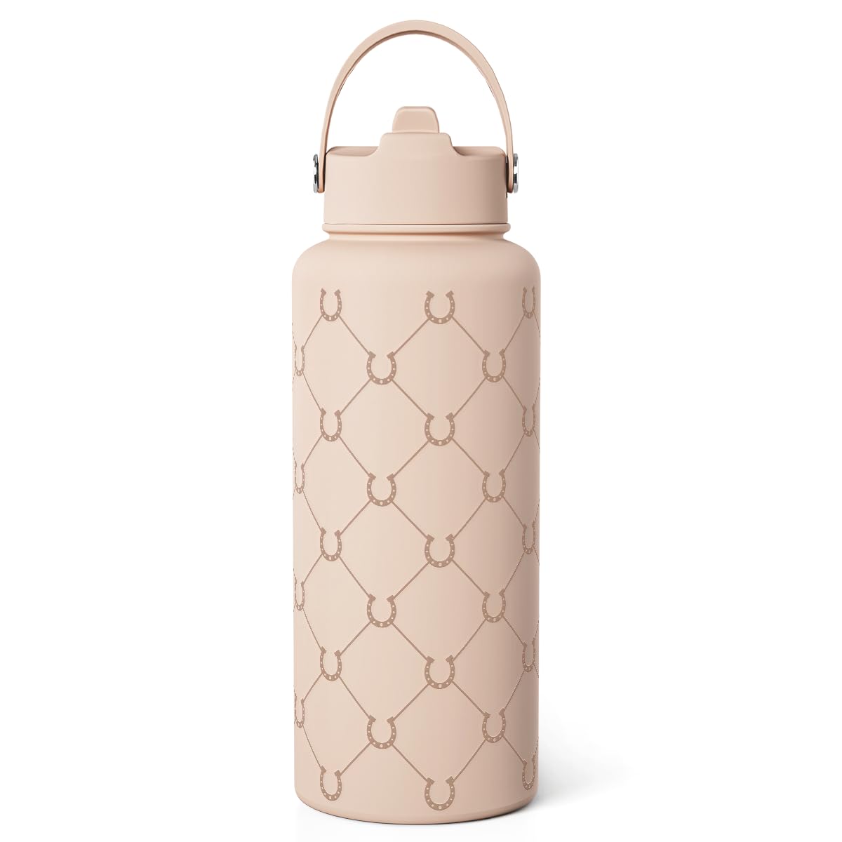 SANDJEST insulated water bottle 32oz with leakproof lid for spill-free carrying