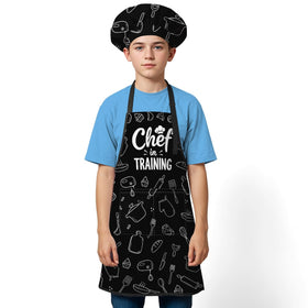 SANDJEST kids apron with adjustable neck strap for a comfortable fit
