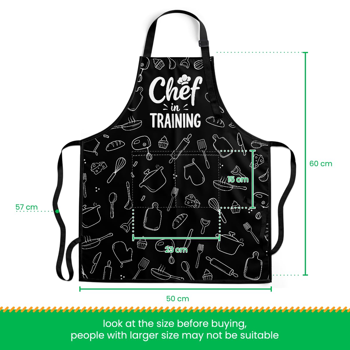 SANDJEST kids chef hat paired with the apron for a complete look