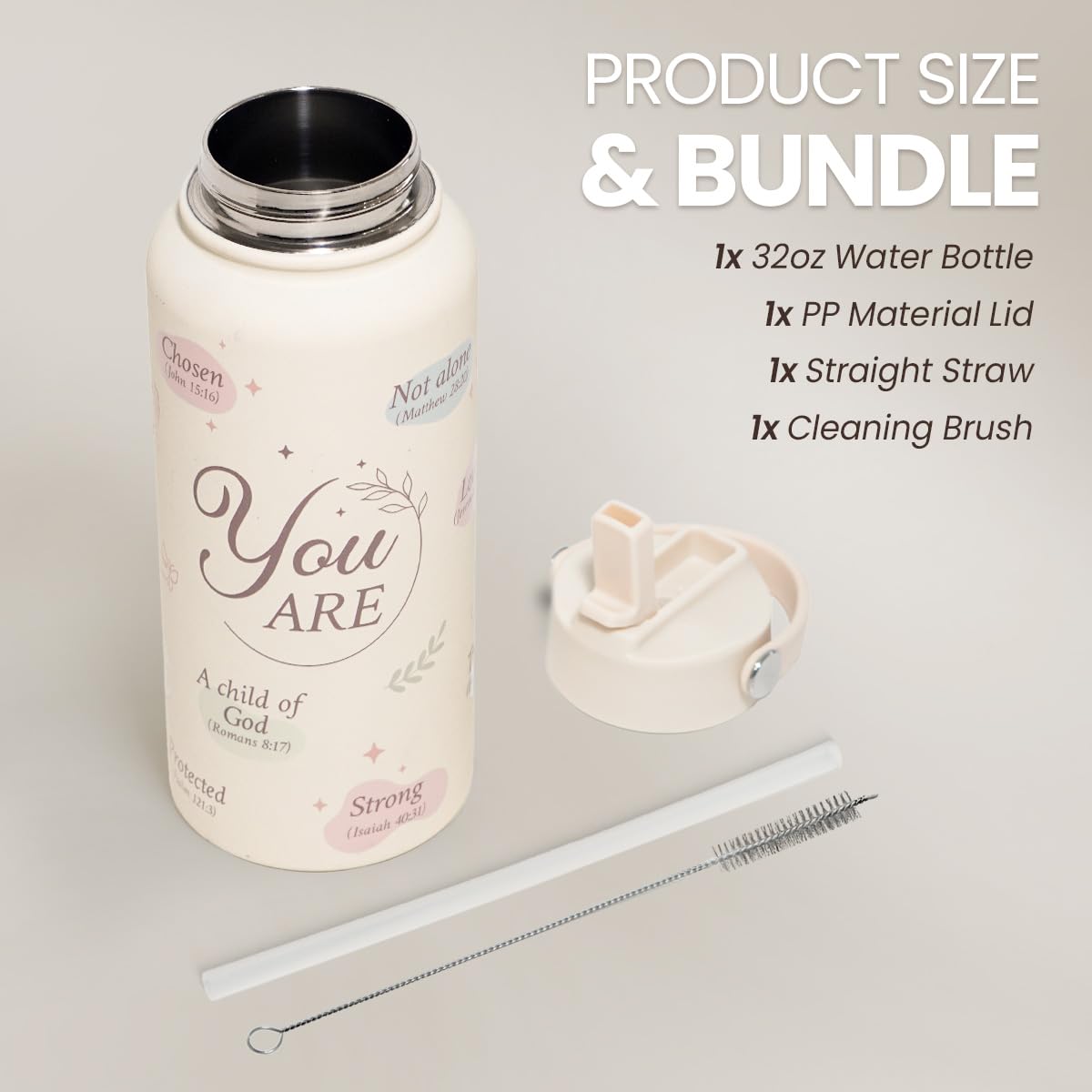 SANDJEST leakproof lid bottle for spill-free carry in bags
