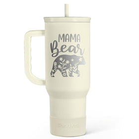 SANDJEST Mom Tumbler 40oz with handle keeps beverages within reach on the go