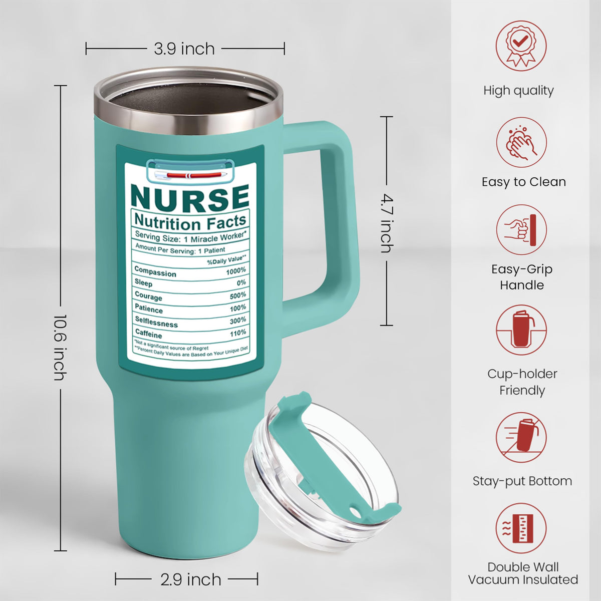 SANDJEST nurse gift 40oz tumbler design options for gifting