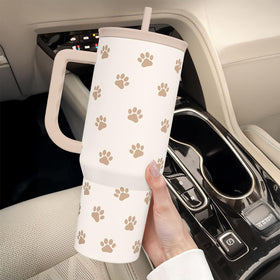 SandJest paw print tumbler stainless steel finish signaling lasting quality