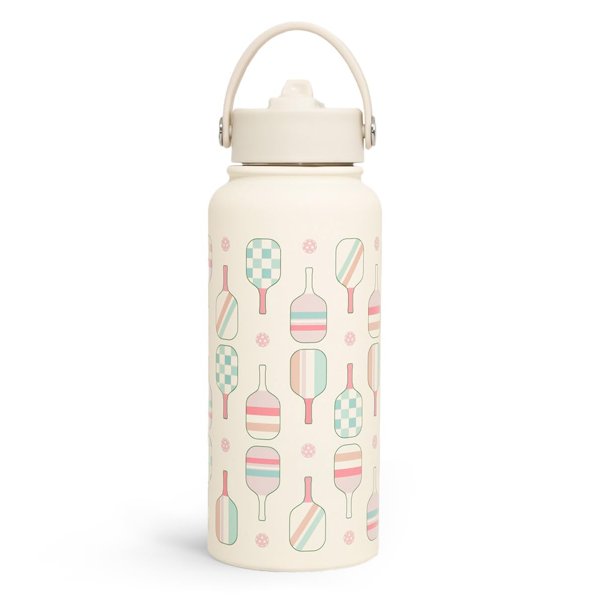SANDJEST pickleball bottle with lid for secure on-the-go hydration.