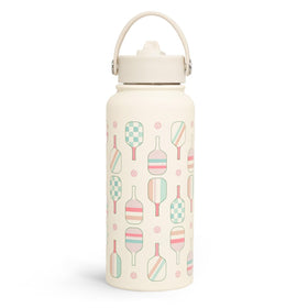 SANDJEST pickleball bottle with lid for secure on-the-go hydration.