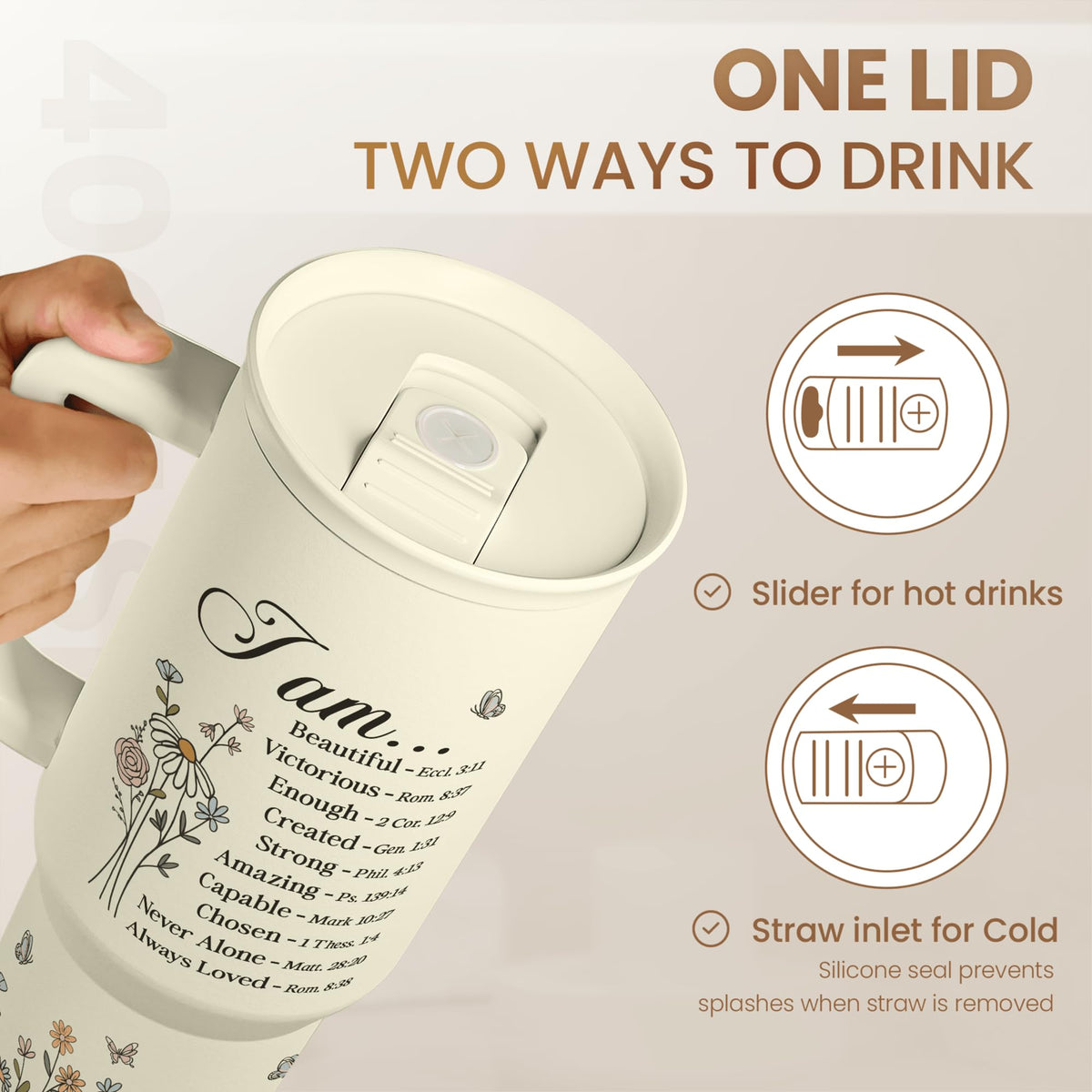 SANDJEST religious gift tumbler for women, a thoughtful present.
