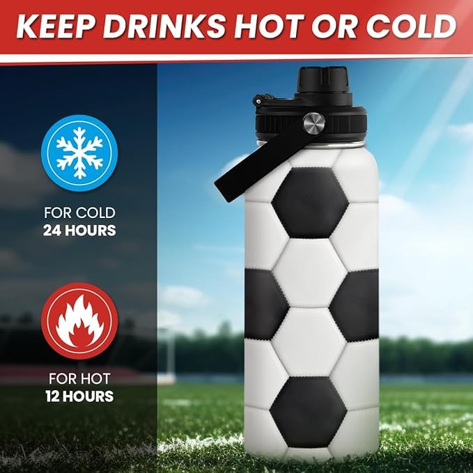 SANDJEST soccer water bottle backpack-fit design in a gym bag