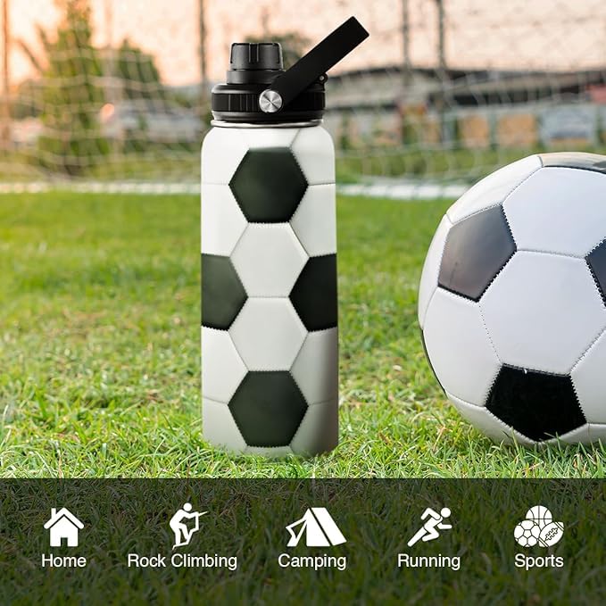 SANDJEST soccer water bottle sport design appealing to team fans