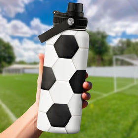 SANDJEST soccer water bottle stainless steel body built to last