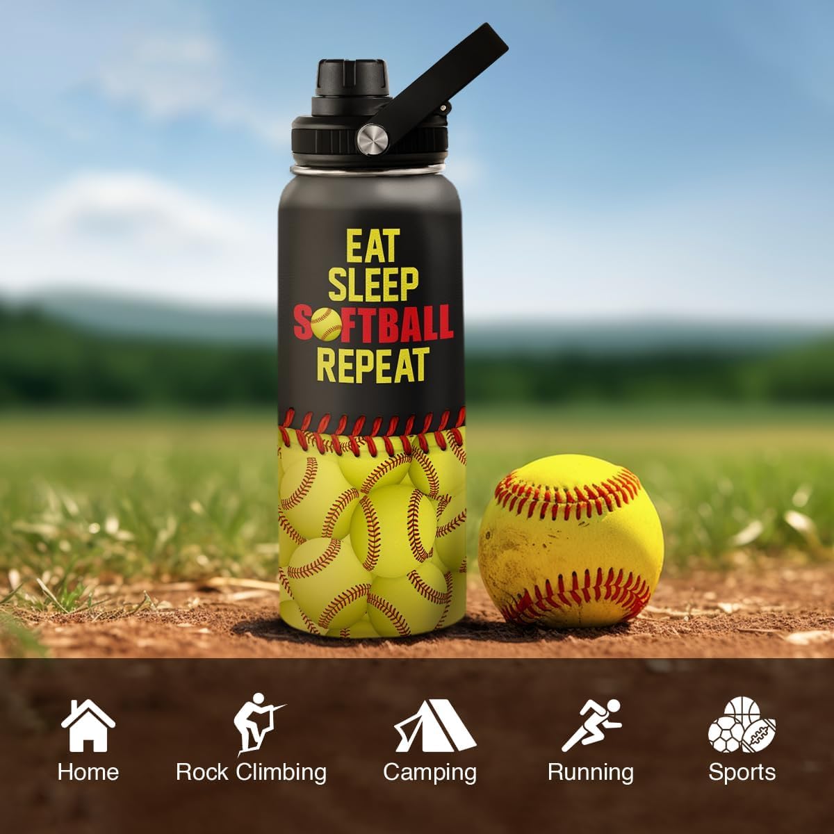 SANDJEST bottle fits backpacks and cup holders for easy transport