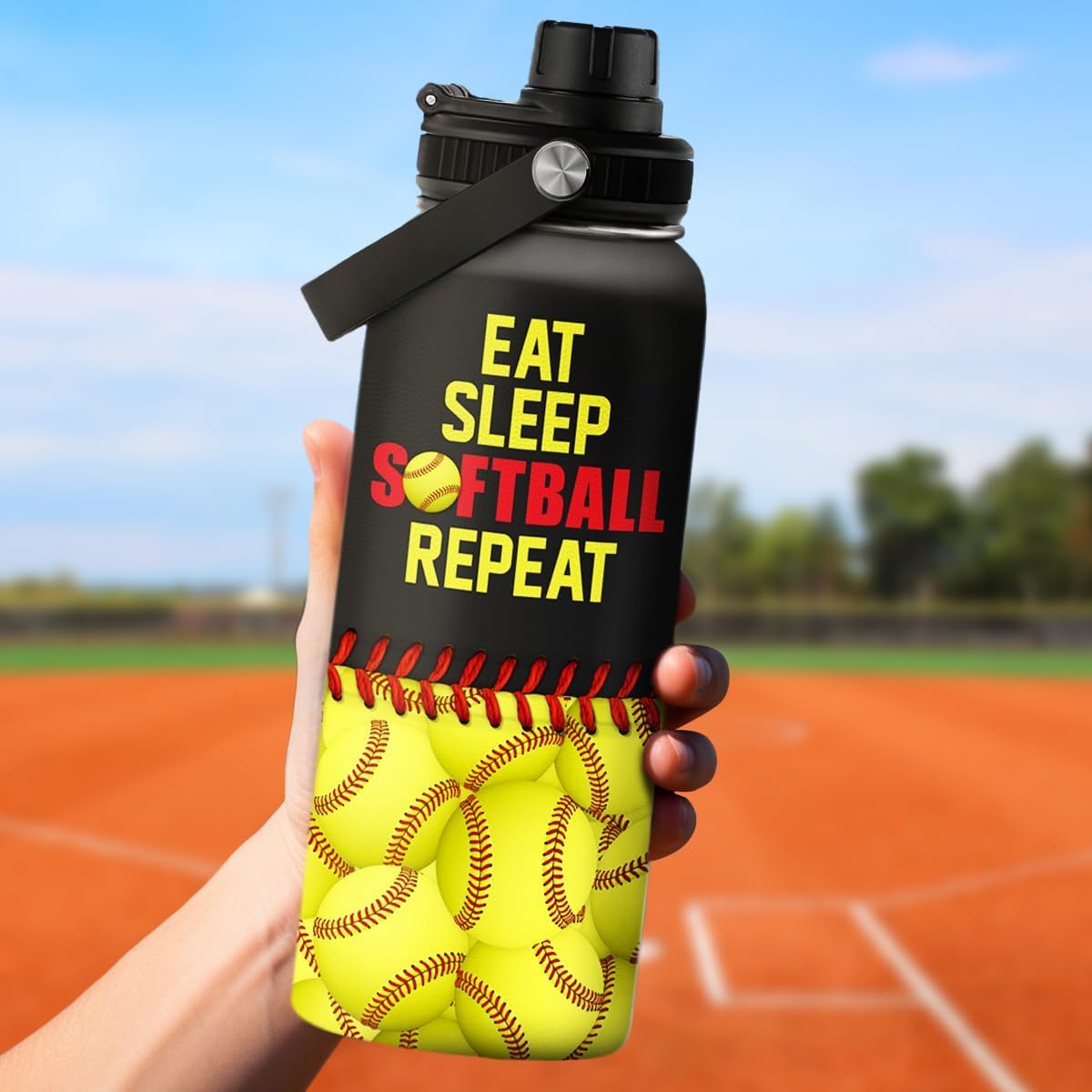 SANDJEST 32oz bottle perfect for park walks and on-the-go hydration