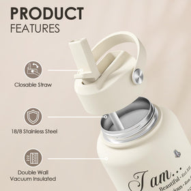 SANDJEST sport-design bottle appealing to football fans with motivational styling