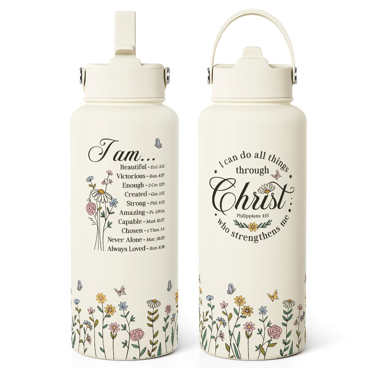 SANDJEST stainless steel bottle with ergonomic grip for comfortable daily use