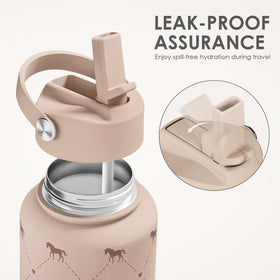 SANDJEST stainless steel insulated bottle preserves temperature for hours.