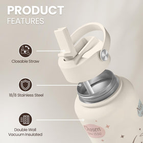 SANDJEST stainless steel insulated bottle keeps drinks cool during workouts