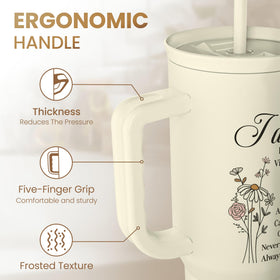 SANDJEST stainless-steel insulated tumbler keeps drinks cold or hot on the go.