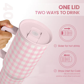 SANDJEST slider lid and straw for easy sipping on the move.