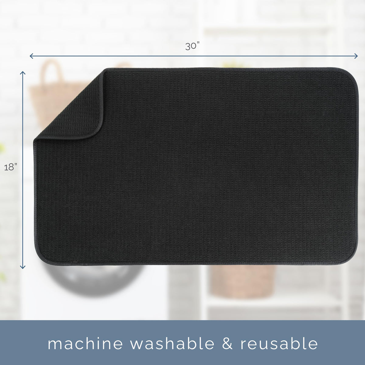 S&T INC. oversized microfiber mat catches drips from pots and pans.
